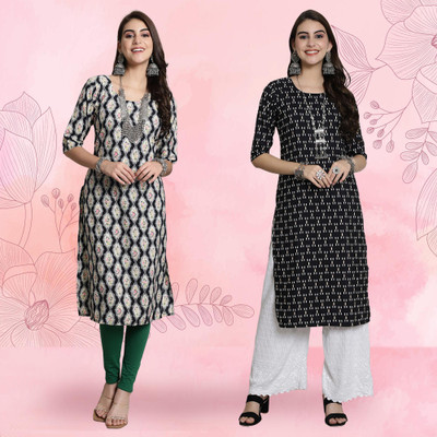 EthnicBasket Women Printed A-line Kurta(Multicolor)