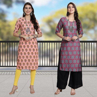 Moda Rapido Women Printed A-line Kurta(Multicolor)