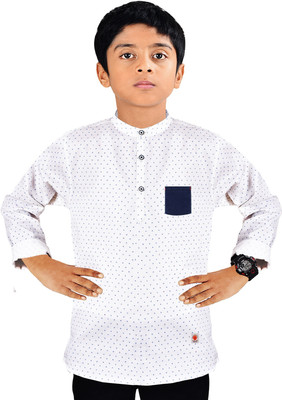 MADE IN THE SHADE Boys Printed Straight Kurta(Multicolor)