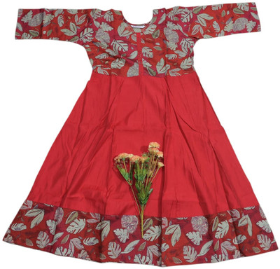 ANNAMALAIYAR TEX Women Floral Print Anarkali Kurta(Multicolor)