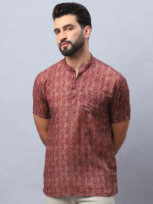 ARMAAN ETHNIC Men Printed Ethnic Dress Kurta(Maroon)