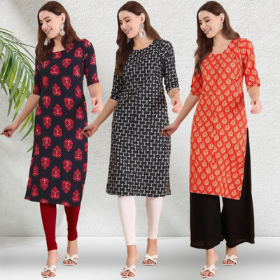 1 Stop Fashion Women Printed A-line Kurta(Multicolor)