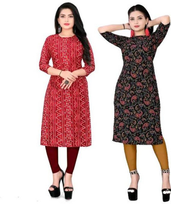 MIROSELLY CREATION Women Printed A-line Kurta(Multicolor)