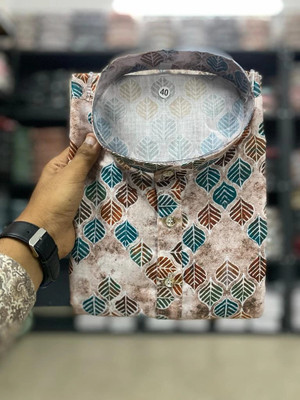 FOXDX Men Printed A-line Kurta(Multicolor)