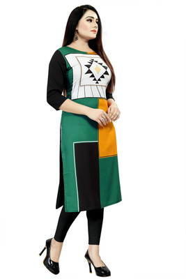 HouseOfCommon Women Striped Straight Kurta(Multicolor)