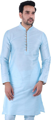 JEXI Men Self Design Ethnic Dress Kurta(Light Blue)