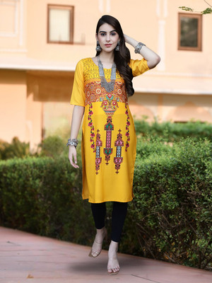 EthnicBasket Women Printed A-line Kurta(Multicolor)