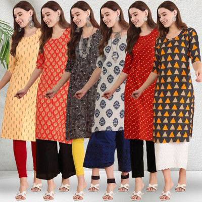 1 Stop Fashion Women Printed A-line Kurta(Multicolor)