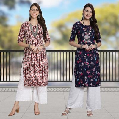 Moda Rapido Women Printed A-line Kurta(Multicolor)