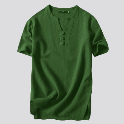 Super Westron Men Self Design Straight Kurta(Green)