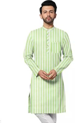 Sanju collections Men Striped Straight Kurta(Multicolor)