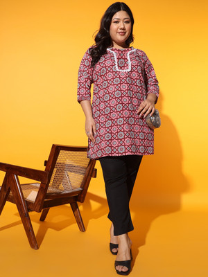 Austivo Women Printed Straight Kurta(Multicolor)