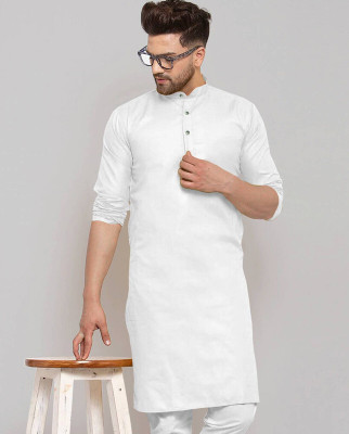 COCHICO ENTERPRISE Men Solid Straight Kurta(White)