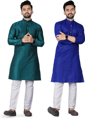 DHASU TRENDZ Men Solid Straight Kurta(Multicolor)