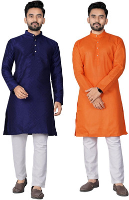 DHASU TRENDZ Men Solid Straight Kurta(Multicolor)