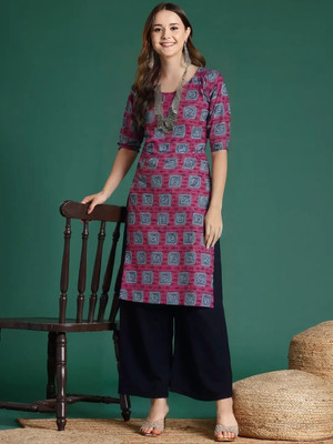 EthnicBasket Women Printed A-line Kurta(Multicolor)