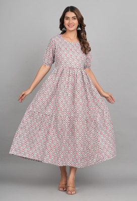 INSTA CRAFT Women Kalamkari Anarkali Kurta(Multicolor)