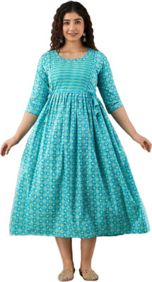 Zarvisha Women Maternity/Nursing Nighty(Light Blue)