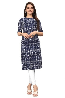 VEERPAL CREATION Women Striped A-line Kurta(Blue)