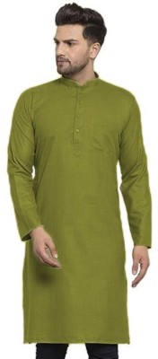 Uniplanet Store Men Solid Straight Kurta(Light Green)