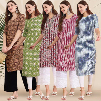 EthnicBasket Women Printed A-line Kurta(Multicolor)