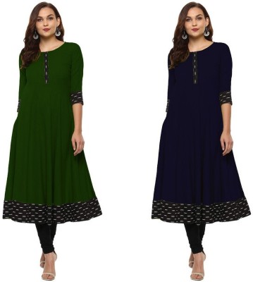 YOVA STYLE Women Solid Anarkali Kurta(Multicolor)