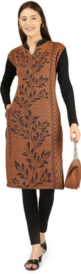 VEMRIS Women Woven Design Straight Kurta(Multicolor)