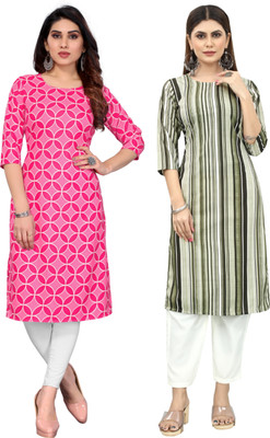 MARIDI FASHION Women Self Design Straight Kurta(Multicolor)