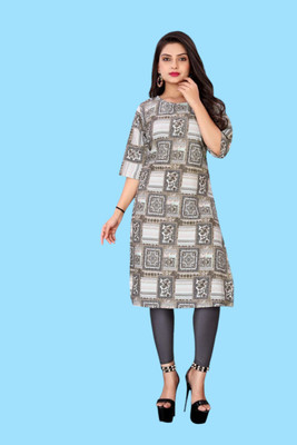 Tulsii Fab Women Printed Straight Kurta(Multicolor)
