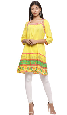 Cloth Stories Casual Printed, Ethnic Motifs Women Yellow Top