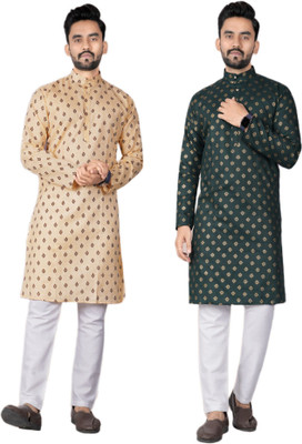 DHASU TRENDZ Men Printed Straight Kurta(Multicolor)
