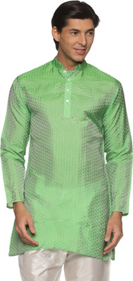 Sethukrishna Men Self Design A-line Kurta(Green)
