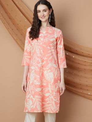 Melange by Lifestyle Women Printed Straight Kurta(Multicolor)
