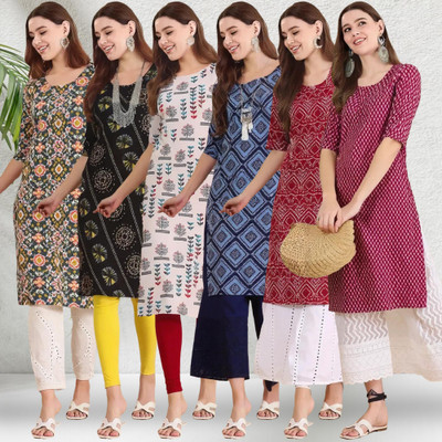 EthnicBasket Women Printed A-line Kurta(Multicolor)
