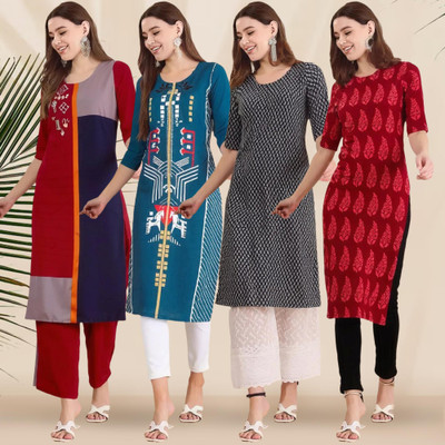 1 Stop Fashion Women Printed A-line Kurta(Multicolor)