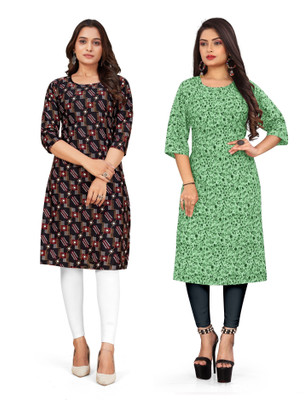 SAIKRUPA FASHION Women Printed A-line Kurta(Multicolor)