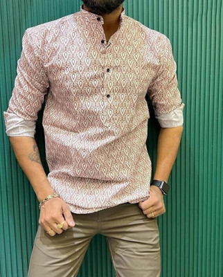 JENJEE Men Printed A-line Kurta(Multicolor)
