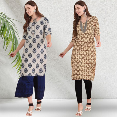 EthnicBasket Women Printed A-line Kurta(Multicolor)