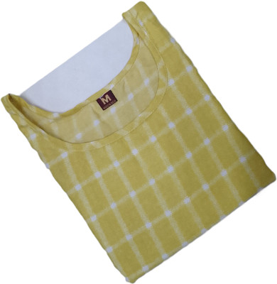 Jayshree Fab Women Checkered A-line Kurta(Multicolor)