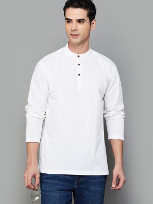 Melange by Lifestyle Men Solid A-line Kurta(White)