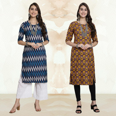 Moda Rapido Women Printed A-line Kurta(Multicolor)