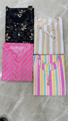 One clique shop Women Printed A-line Kurta(Multicolor)
