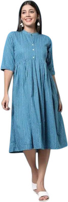 Db Fashionds Women A-line Blue Mini/Short Dress