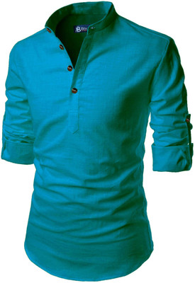 BHUVIKOO Men Solid A-line Kurta(Brown)