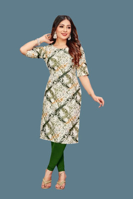 Kiaaa Women Printed A-line Kurta(Multicolor)