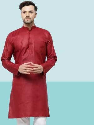 Pradeep Creation Men Solid Straight Kurta(Multicolor)