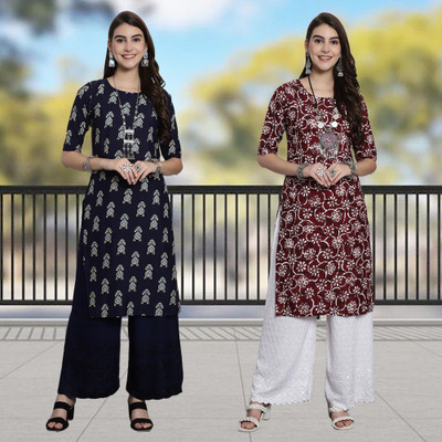 Moda Rapido Women Printed A-line Kurta(Multicolor)