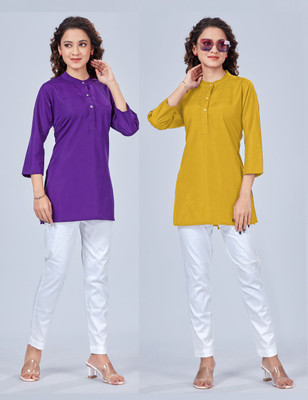SPGR Women Solid Straight Kurta(Multicolor)