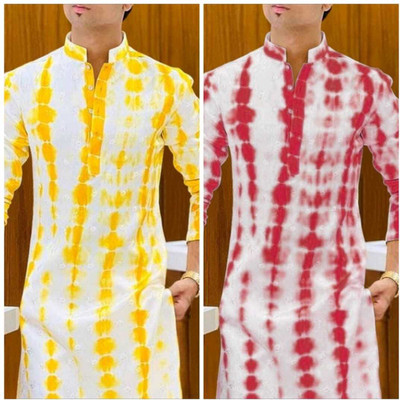 click n buy Men Embroidered Straight Kurta(Multicolor)