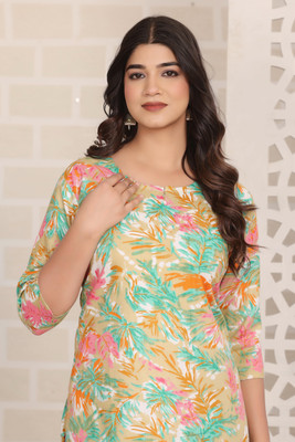 Anmi Printed Women Straight Kurta(Multicolor)